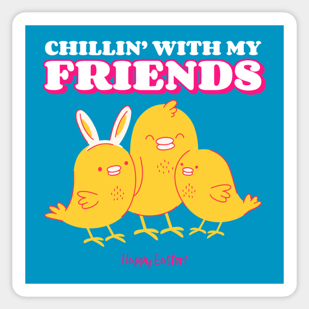 Happy Easter Chicks Cute Love Cutie Easter Egg Hunt Sticker by Tip Top Tee's